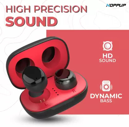 HOPPUP MINI Bluetooth Headset (Red, True Wireless) HOPPUP MINI Bluetooth Headset (Red, True Wireless)